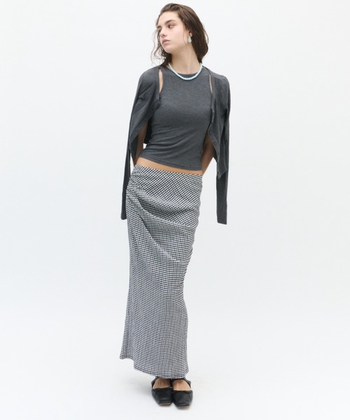 Lutim by u(ルチバイユー)の「Layered multi rib ensemble / レイヤードマルチリブアンサンブル(アンサンブル・レディース・ブラウン/チャコールグレー/オフホワイト/カーキ・FREE)」の12枚目の写真