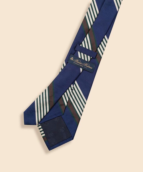 BROOKS BROTHERS(ブルックスブラザーズ)の「シルク マルチストライプ レップタイ(ネクタイ・メンズ・ネイビー/ブラック・ONE SIZE)」の4枚目の写真
