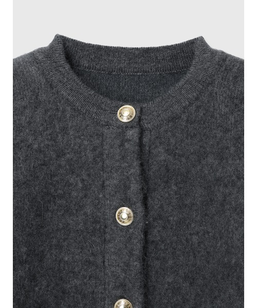 ZOZO限定カラー】カシミヤブレンドノーカラーニットジャケット（ノー