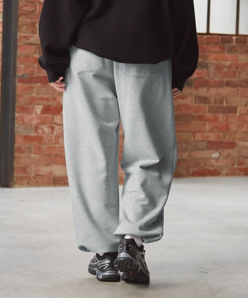 セットアップ対応】12ozヘビーウェイト裾ドローコード裏毛スウェット