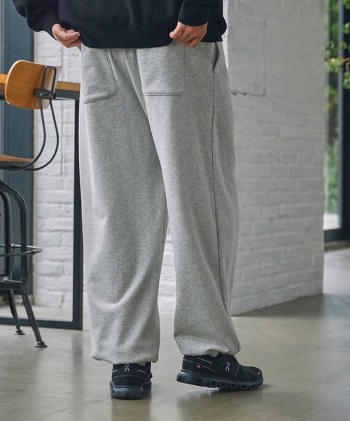 セットアップ対応】12ozヘビーウェイト裾ドローコード裏毛スウェット