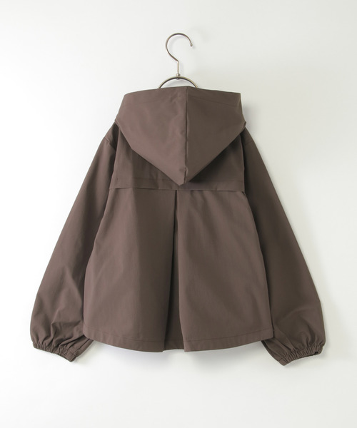 ikka（イッカ）の「【親子コーデ】ピケ比翼フレアマンパジャケット（110~160cm）（ブルゾン・キッズ・アイボリー/ブラウン・S/M/L/XL/XS）」の4枚目の写真