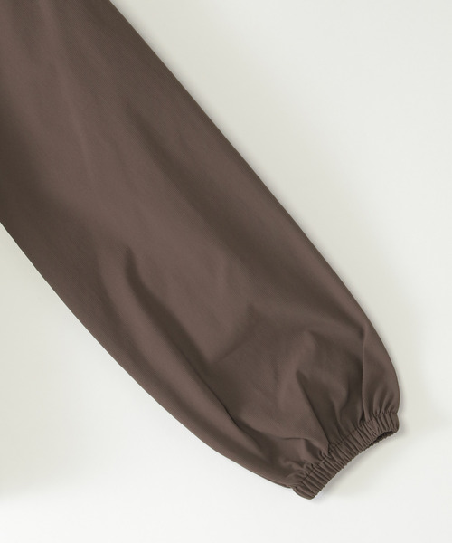 ikka（イッカ）の「【親子コーデ】ピケ比翼フレアマンパジャケット（110~160cm）（ブルゾン・キッズ・アイボリー/ブラウン・S/M/L/XL/XS）」の7枚目の写真