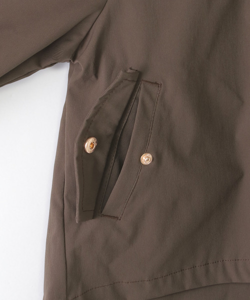 ikka（イッカ）の「【親子コーデ】ピケ比翼フレアマンパジャケット（110~160cm）（ブルゾン・キッズ・アイボリー/ブラウン・S/M/L/XL/XS）」の11枚目の写真