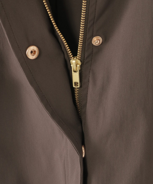 ikka（イッカ）の「【親子コーデ】ピケ比翼フレアマンパジャケット（110~160cm）（ブルゾン・キッズ・アイボリー/ブラウン・S/M/L/XL/XS）」の12枚目の写真