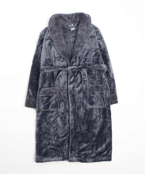 ARCADE（アーケード）の「ベルベット生地 バスローブ ガウン ルームウェア 【-ARCADE Limited Line-】（ガウン/バスローブ・メンズ・ネイビー/ホワイト/ワイン/グレー・M/L/XL）」の5枚目の写真