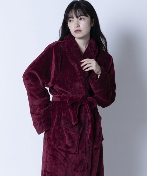 ARCADE（アーケード）の「ベルベット生地 バスローブ ガウン ルームウェア 【-ARCADE Limited Line-】（ガウン/バスローブ・メンズ・ネイビー/ホワイト/ワイン/グレー・M/L/XL）」の18枚目の写真