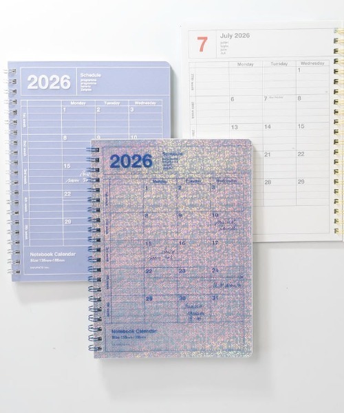 MARK'S(マークス)の「マークス 手帳 2026 スケジュール帳 2026年1月始まり 月間ブロック B6変型 ノートブックカレンダー・S・縦型(手帳/メモ帳・レディース・アイボリー/ピンク/シルバー系その他/ブラック/パープル/ブルー系その他・FREE)」の6枚目の写真