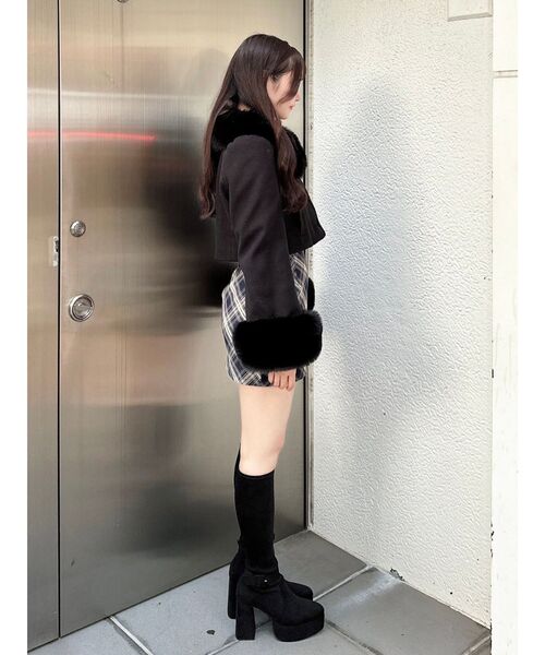 フェイクファーカラージャケット（その他アウター）｜EATME