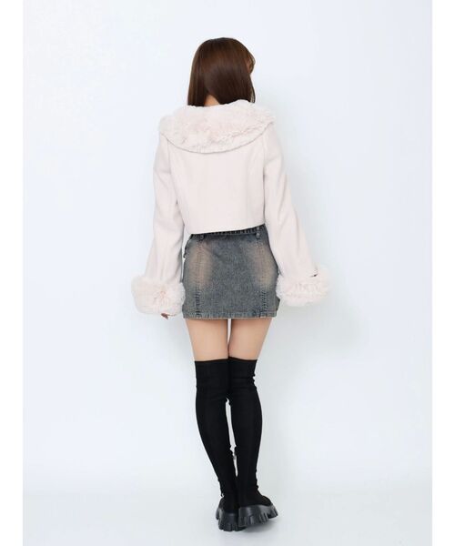 EATME（イートミー）の「フェイクファーカラージャケット（その他アウター・レディース・ブラック/アイボリー・FREE）」の22枚目の写真