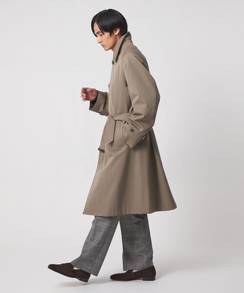UNITED ARROWS(ユナイテッドアローズ)の「ウール コットン ギャバジン ベルテッド バルマカーンコート 撥水(ステンカラーコート・メンズ・ベージュ・46/48/50)」の3枚目の写真