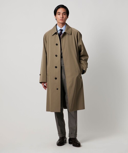 UNITED ARROWS(ユナイテッドアローズ)の「ウール コットン ギャバジン ベルテッド バルマカーンコート 撥水(ステンカラーコート・メンズ・ベージュ・46/48/50)」の4枚目の写真