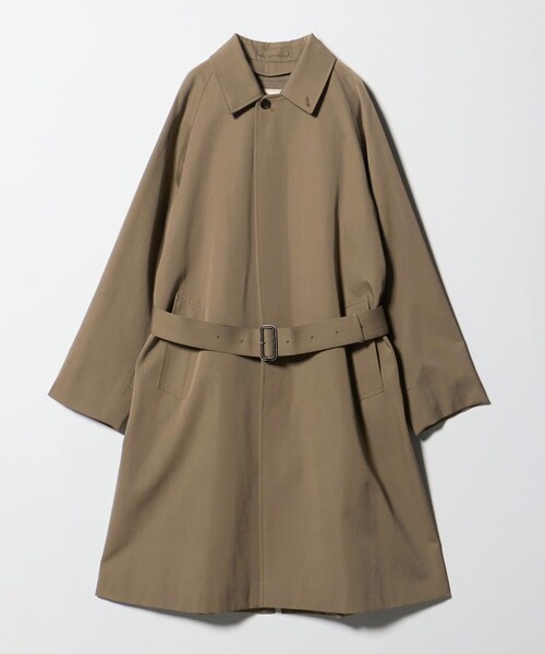 UNITED ARROWS(ユナイテッドアローズ)の「ウール コットン ギャバジン ベルテッド バルマカーンコート 撥水(ステンカラーコート・メンズ・ベージュ・46/48/50)」の6枚目の写真