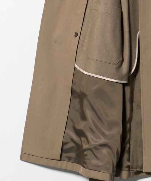 UNITED ARROWS(ユナイテッドアローズ)の「ウール コットン ギャバジン ベルテッド バルマカーンコート 撥水(ステンカラーコート・メンズ・ベージュ・46/48/50)」の15枚目の写真