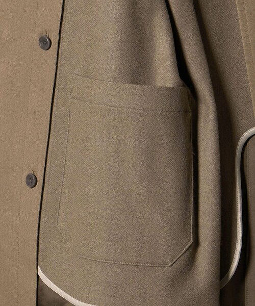 UNITED ARROWS(ユナイテッドアローズ)の「ウール コットン ギャバジン ベルテッド バルマカーンコート 撥水(ステンカラーコート・メンズ・ベージュ・46/48/50)」の17枚目の写真