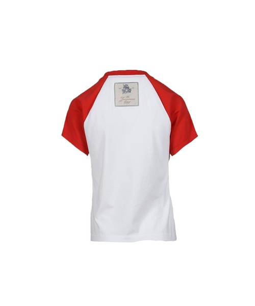 JACQUEMUS(ジャックムス)の「LE MINI TSHIRT BASEBALL(Tシャツ/カットソー・レディース・ホワイト×レッド・SMALL/MEDIUM)」の2枚目の写真