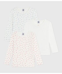 PETIT BATEAU | 長袖Tシャツ3枚組(インナーウェア/肌着)
