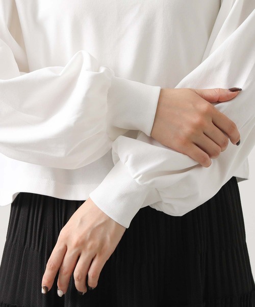 anana（アナナ）の「ショートパフロンＴ（Tシャツ/カットソー・レディース・オフホワイト/ブラウン・FREE）」の22枚目の写真