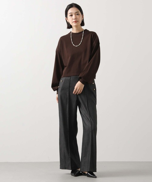 anana（アナナ）の「ショートパフロンＴ（Tシャツ/カットソー・レディース・オフホワイト/ブラウン・FREE）」の10枚目の写真