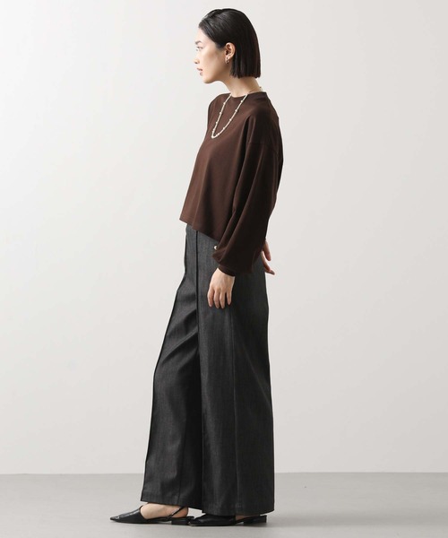 anana（アナナ）の「ショートパフロンＴ（Tシャツ/カットソー・レディース・オフホワイト/ブラウン・FREE）」の11枚目の写真