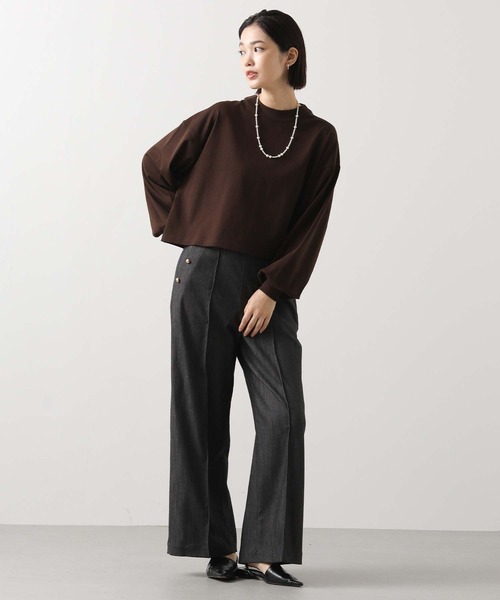 anana（アナナ）の「ショートパフロンＴ（Tシャツ/カットソー・レディース・オフホワイト/ブラウン・FREE）」の13枚目の写真