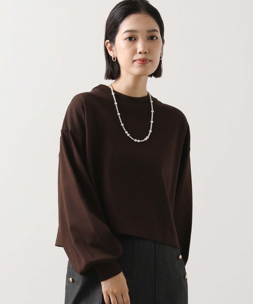 anana（アナナ）の「ショートパフロンＴ（Tシャツ/カットソー・レディース・オフホワイト/ブラウン・FREE）」の14枚目の写真