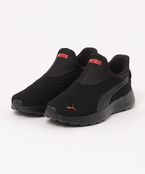 PUMA(プーマ)の「PUMA プーマ SOFTRIDE COSMIC EASE IN 超軽量 メンズスニーカー(ソフトライドコスミックイーズイン) 402631(スニーカー・メンズ・ブラック×ブラック/ネイビー・25.5cm/26.0cm/26.5cm/27.0cm/27.5cm/28.0cm)」の1枚目の写真