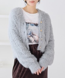 ファー」に該当するカーディガン/ボレロ（長袖）ファッション