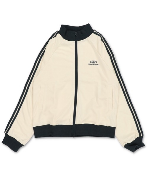 SPINNS（スピンズ）の「短丈ダブルジップトラックジャケット/ワンポイントロゴ/ジャージ風デザイン/ライン入り（ジャージ・メンズ・ブラック/ベージュ/ネイビー/ブラウン/オフホワイト/グリーン・ONESIZE）」の11枚目の写真