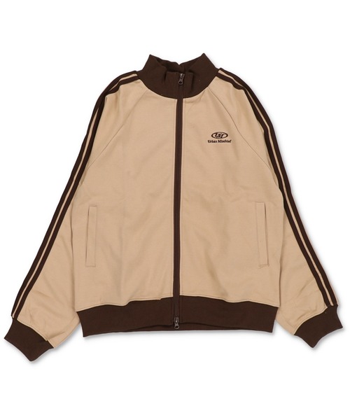 SPINNS（スピンズ）の「短丈ダブルジップトラックジャケット/ワンポイントロゴ/ジャージ風デザイン/ライン入り（ジャージ・メンズ・ブラック/ベージュ/ネイビー/ブラウン/オフホワイト/グリーン・ONESIZE）」の12枚目の写真