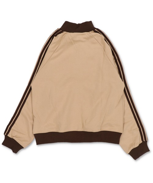 SPINNS（スピンズ）の「短丈ダブルジップトラックジャケット/ワンポイントロゴ/ジャージ風デザイン/ライン入り（ジャージ・メンズ・ブラック/ベージュ/ネイビー/ブラウン/オフホワイト/グリーン・ONESIZE）」の13枚目の写真