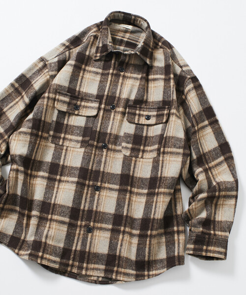 FREAK'S STORE(フリークスストア)の「限定展開 Relax Fit リラックスフィット ヘビーネル チェック シャツ(シャツ/ブラウス・メンズ・ブラウン/ネイビー/グリーン/ブラック・LARGE/MEDIUM/SMALL)」の17枚目の写真