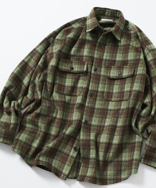 FREAK'S STORE(フリークスストア)の「限定展開 Relax Fit リラックスフィット ヘビーネル チェック シャツ(シャツ/ブラウス・メンズ・ブラウン/ネイビー/グリーン/ブラック・LARGE/MEDIUM/SMALL)」の20枚目の写真