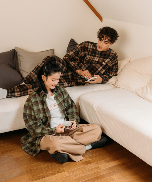 FREAK'S STORE(フリークスストア)の「限定展開 Relax Fit リラックスフィット ヘビーネル チェック シャツ(シャツ/ブラウス・メンズ・ブラウン/ネイビー/グリーン/ブラック・LARGE/MEDIUM/SMALL)」の11枚目の写真