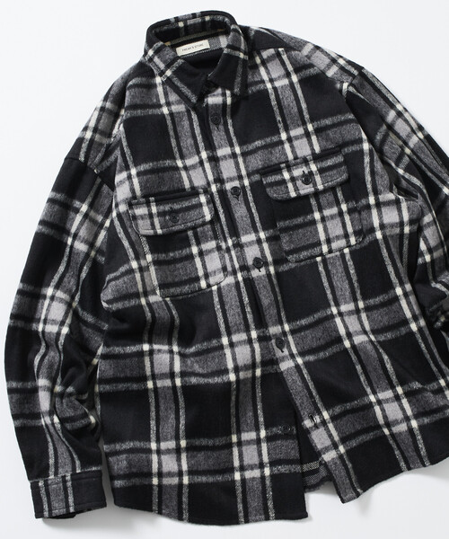 FREAK'S STORE(フリークスストア)の「限定展開 Relax Fit リラックスフィット ヘビーネル チェック シャツ(シャツ/ブラウス・メンズ・ブラウン/ネイビー/グリーン/ブラック・LARGE/MEDIUM/SMALL)」の1枚目の写真