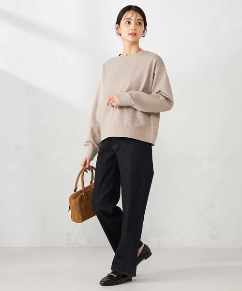 a.v.v（アーヴェヴェ）の「ラメ裏毛プルオーバー（スウェット・レディース・チャコールグレー/モカ・40/38/36）」の6枚目の写真