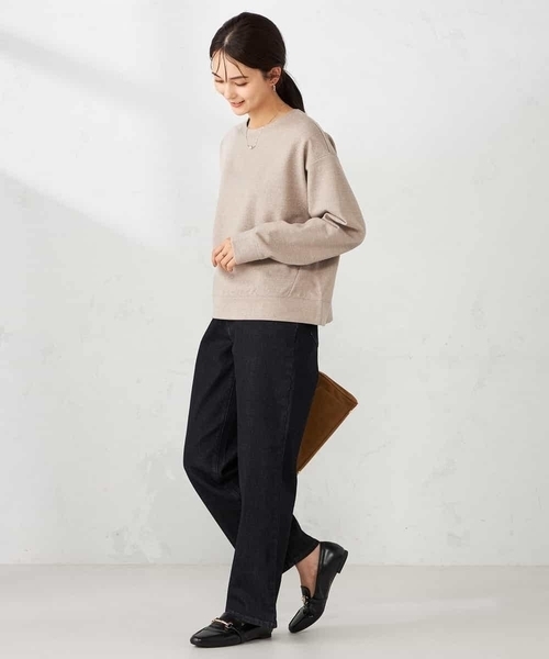 a.v.v（アーヴェヴェ）の「ラメ裏毛プルオーバー（スウェット・レディース・チャコールグレー/モカ・40/38/36）」の14枚目の写真