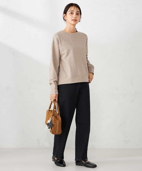 a.v.v（アーヴェヴェ）の「ラメ裏毛プルオーバー（スウェット・レディース・チャコールグレー/モカ・40/38/36）」の20枚目の写真