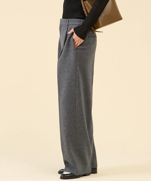 martinique（マルティニーク）の「ウールジャージーワイドパンツ（セットアップ可）（その他パンツ・レディース・グレー/オフホワイト/ネイビー・2/1）」の8枚目の写真
