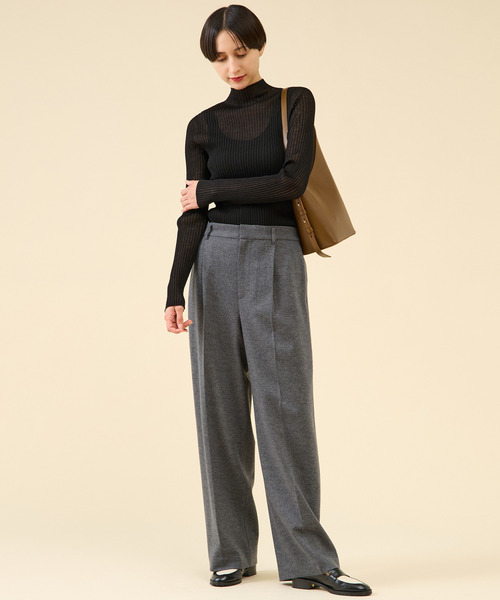 martinique（マルティニーク）の「ウールジャージーワイドパンツ（セットアップ可）（その他パンツ・レディース・グレー/オフホワイト/ネイビー・2/1）」の13枚目の写真