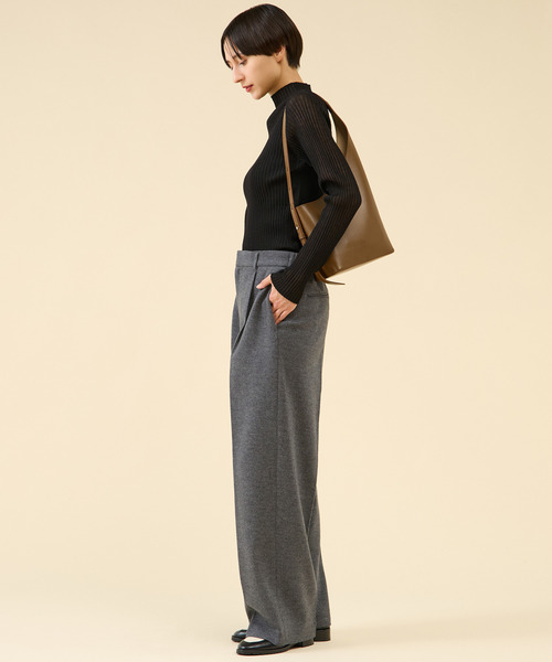 martinique（マルティニーク）の「ウールジャージーワイドパンツ（セットアップ可）（その他パンツ・レディース・グレー/オフホワイト/ネイビー・2/1）」の14枚目の写真
