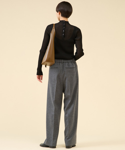 martinique（マルティニーク）の「ウールジャージーワイドパンツ（セットアップ可）（その他パンツ・レディース・グレー/オフホワイト/ネイビー・2/1）」の15枚目の写真