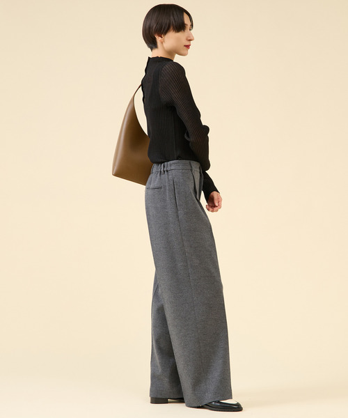 martinique（マルティニーク）の「ウールジャージーワイドパンツ（セットアップ可）（その他パンツ・レディース・グレー/オフホワイト/ネイビー・2/1）」の16枚目の写真