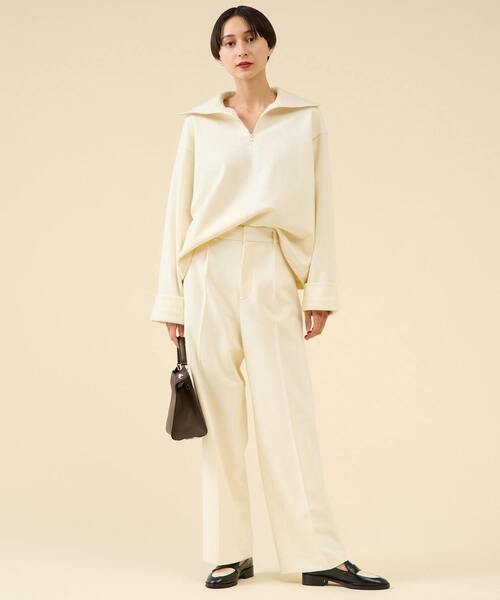 martinique（マルティニーク）の「ウールジャージーワイドパンツ（セットアップ可）（その他パンツ・レディース・グレー/オフホワイト/ネイビー・2/1）」の19枚目の写真