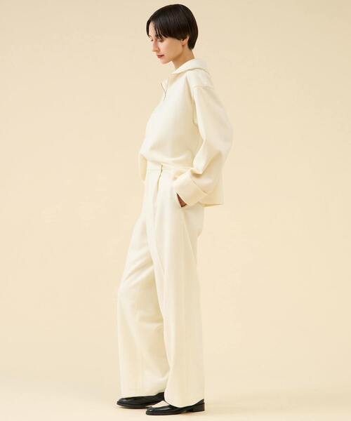 martinique（マルティニーク）の「ウールジャージーワイドパンツ（セットアップ可）（その他パンツ・レディース・グレー/オフホワイト/ネイビー・2/1）」の20枚目の写真