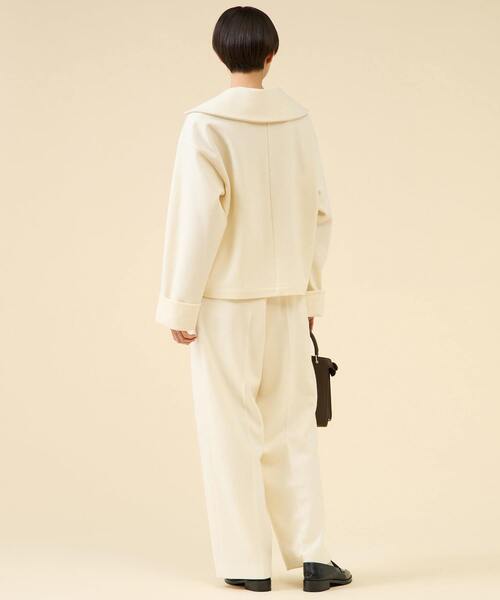 martinique（マルティニーク）の「ウールジャージーワイドパンツ（セットアップ可）（その他パンツ・レディース・グレー/オフホワイト/ネイビー・2/1）」の21枚目の写真