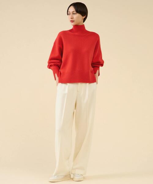 martinique（マルティニーク）の「ウールジャージーワイドパンツ（セットアップ可）（その他パンツ・レディース・グレー/オフホワイト/ネイビー・2/1）」の22枚目の写真