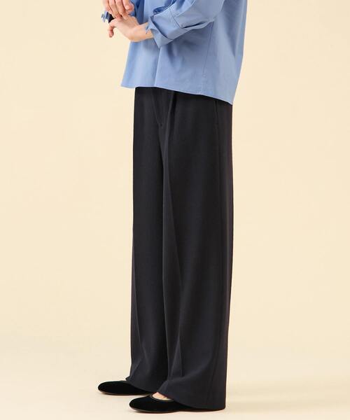 martinique（マルティニーク）の「ウールジャージーワイドパンツ（セットアップ可）（その他パンツ・レディース・グレー/オフホワイト/ネイビー・2/1）」の4枚目の写真