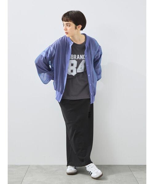 SM2（エスエムツー）の「刺繍ロゴシアーカーディガン（カーディガン/ボレロ・レディース・チャコールグレー/ブルー/ベージュ/ブラウン・F）」の17枚目の写真