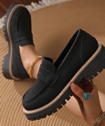 ADDITION STORE（アディションストア）の「＼色展開が可愛い♪／ コインローファー (やや厚底)（ローファー）」